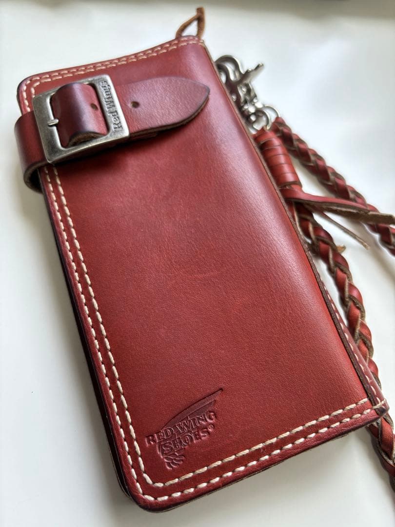RED WING/レザー/長財布/ロング/バイカー/ウォレットロープ/赤茶/美品