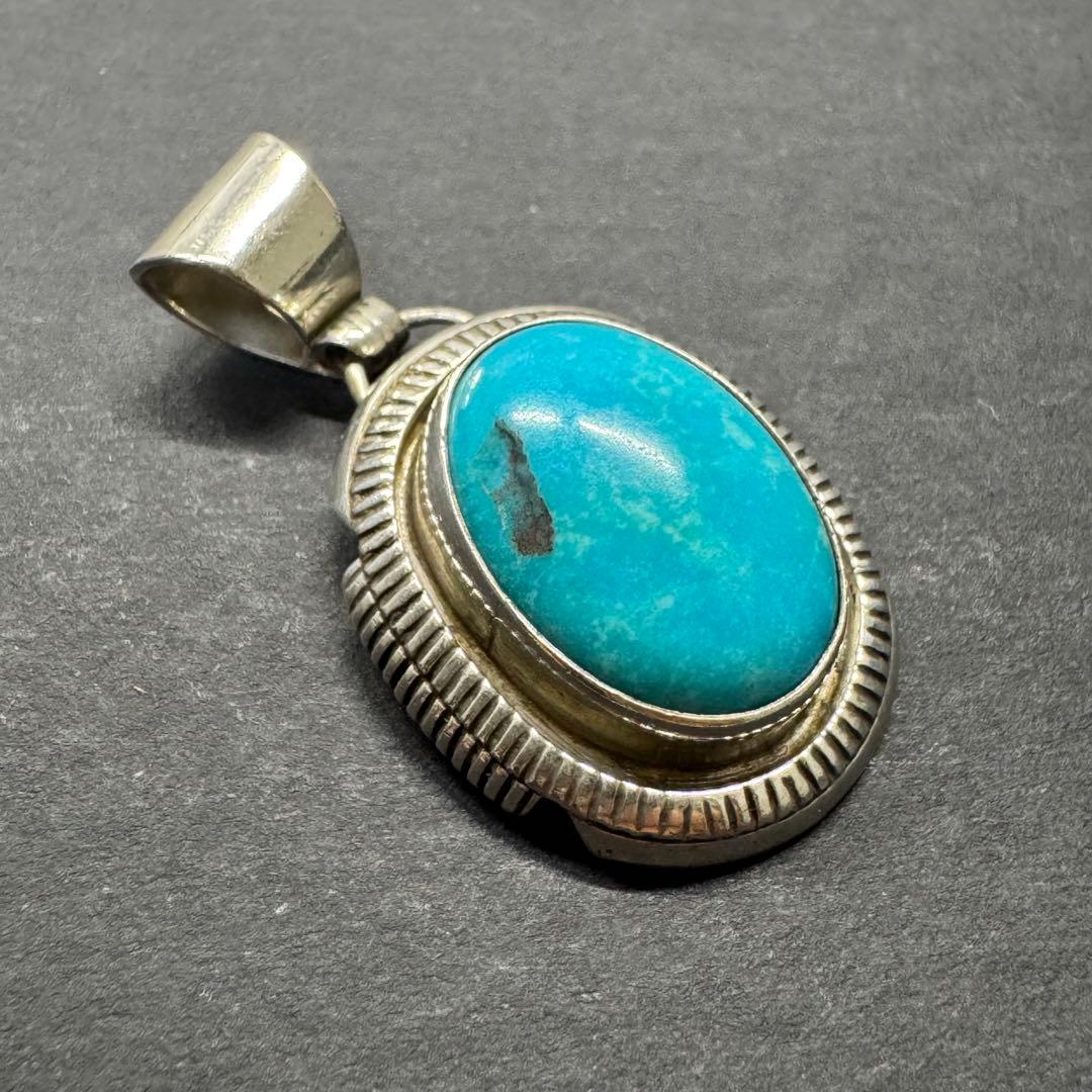 【Running Bear Studio NAVAJO】ターコイズ トップ NAVAJO/ナバホ族 Running Bear Studio/ランニング ベアー ターコイズ