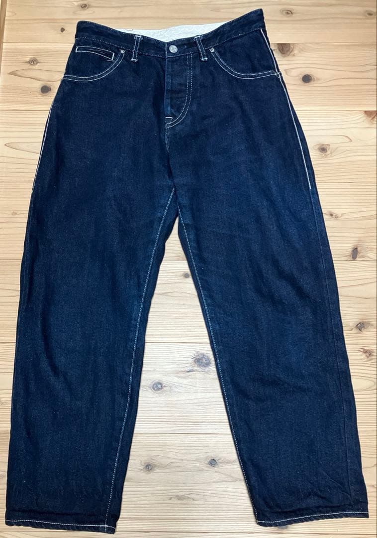 美品ミナペルホネンalwaysロールアップデニム38￼￼minaperhonen