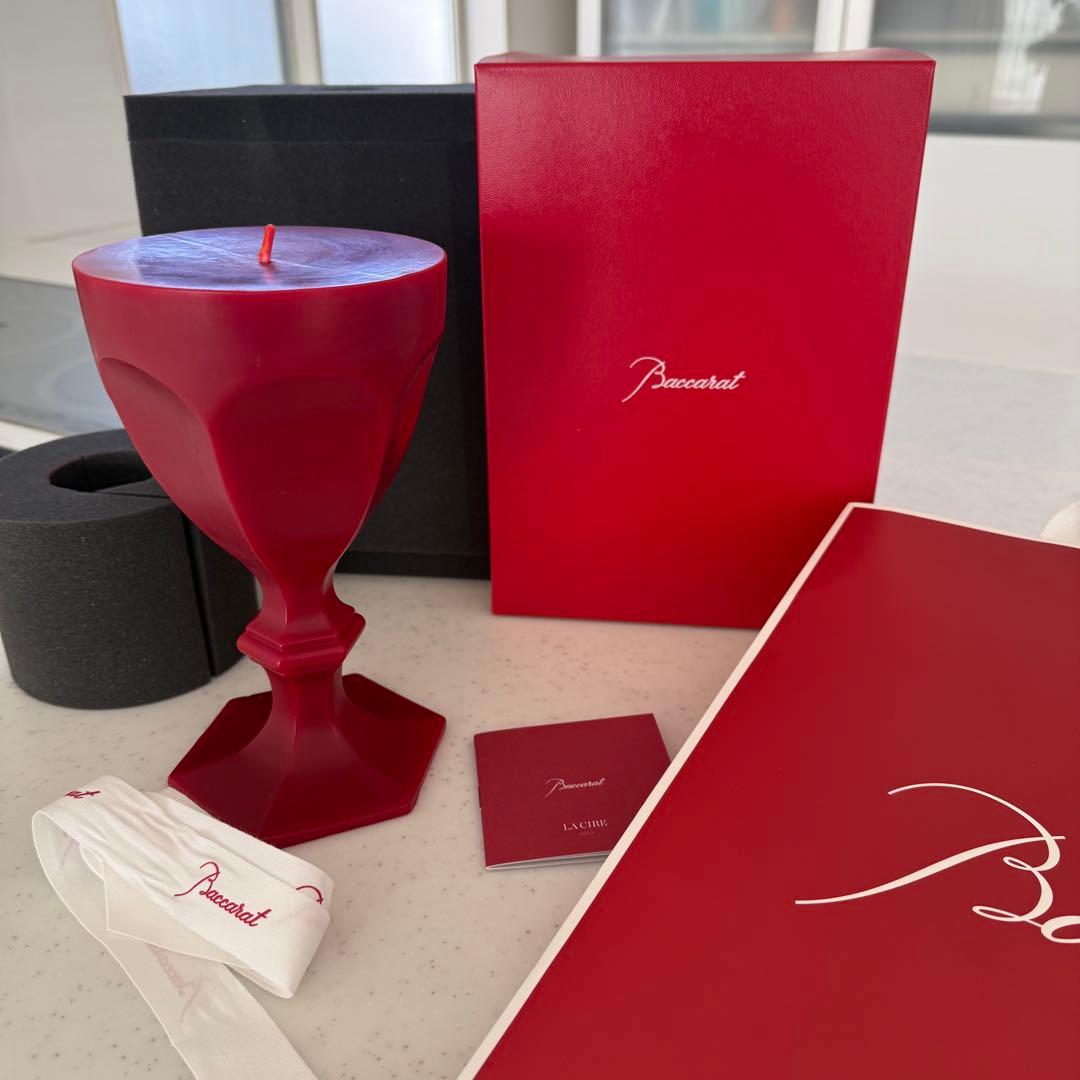 バカラ　アルクール グラス型キャンドルレッド