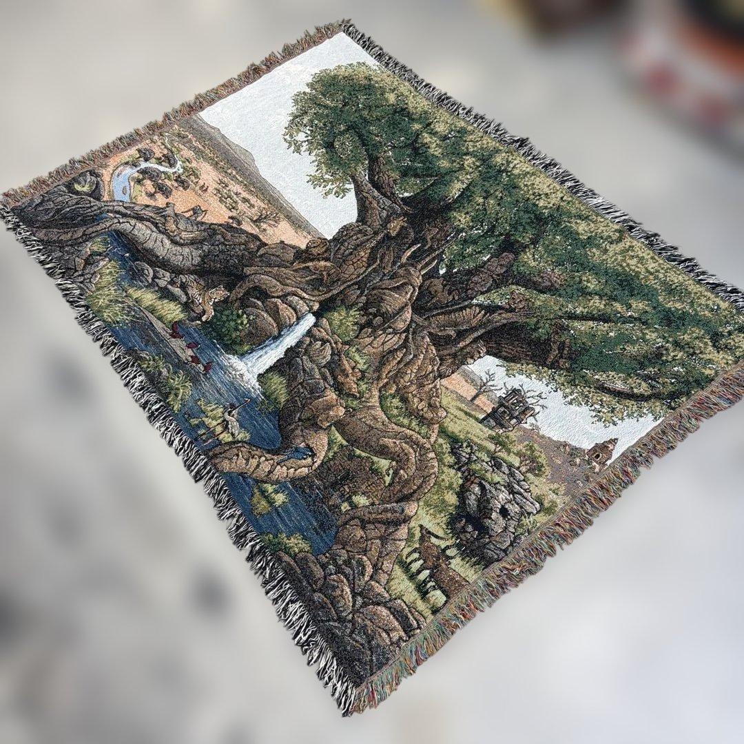 生命の樹　マルチカバー　ソファカバー　ヴィンテージラグ　129x183