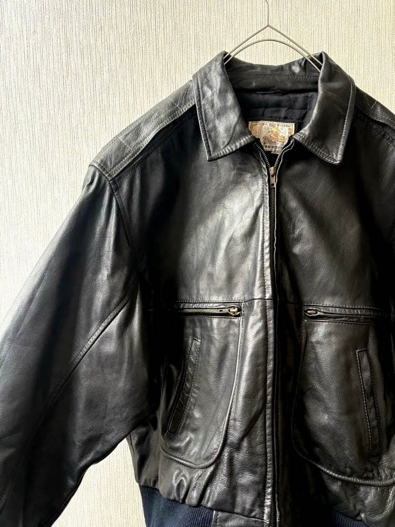 EURO STYLE ブラックレザージャケット　XL