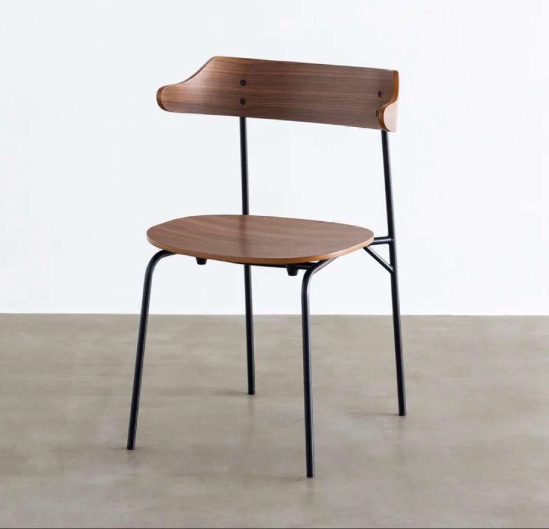 使用約3ヶ月 KANADEMONO ダイニングチェア　1脚　① Natural-Industrial ダイニングチェア アイアン脚 – KANADEMONO