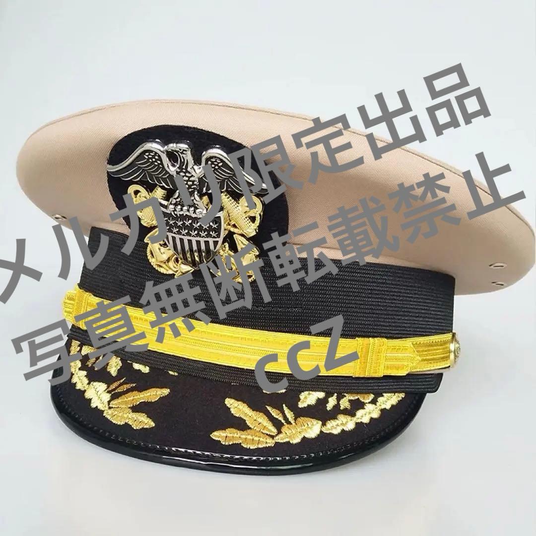 アメリカ海軍将校 制帽（精密複製） Yahoo!オークション - WW2米軍 海軍将官制帽 白 帽章付 アメリカ軍 複