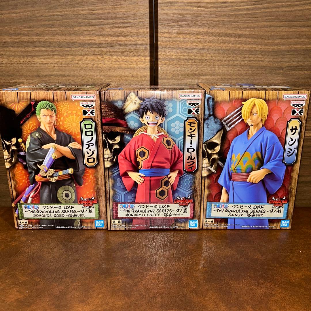 ONE PIECE フィギュア 3体セット ゾロ ルフィ サンジ - メルカリ