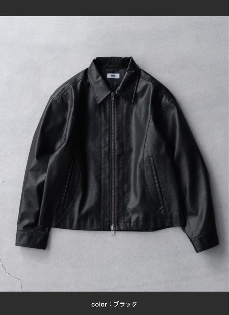 SINSS シームラインジップブルゾン レザージャケット s