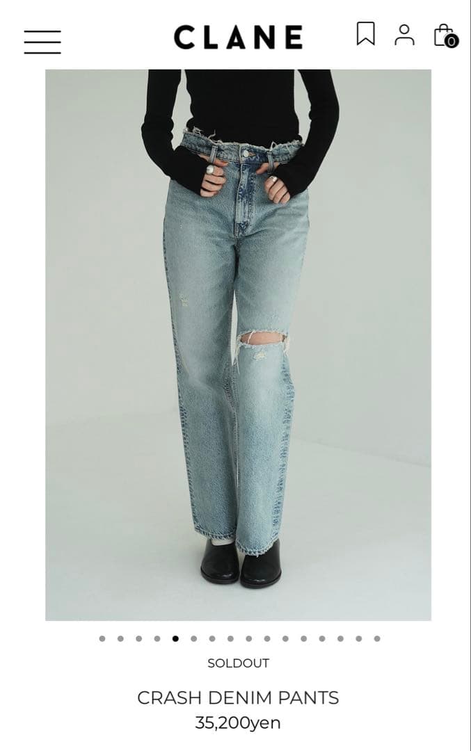 CRASH DENIM PANTS 希少　CLANE