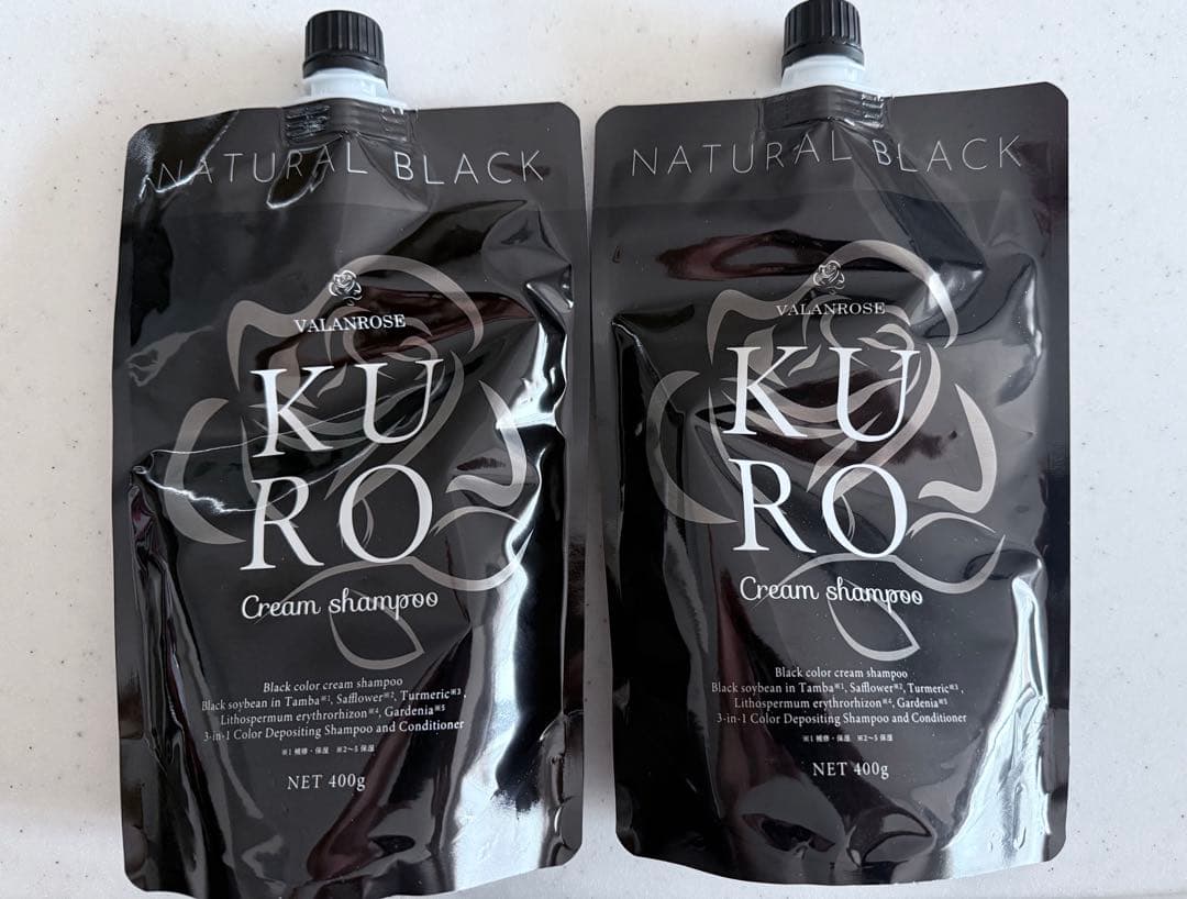 KURO Cream Shampoo Natural Black 400g 2個