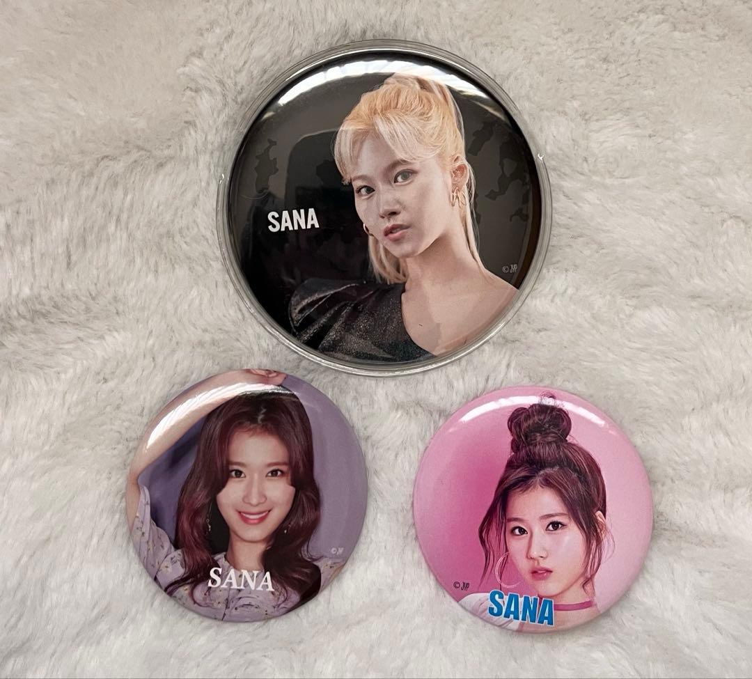 TWICE SANA 缶バッジ 3個セット サナ - メルカリ
