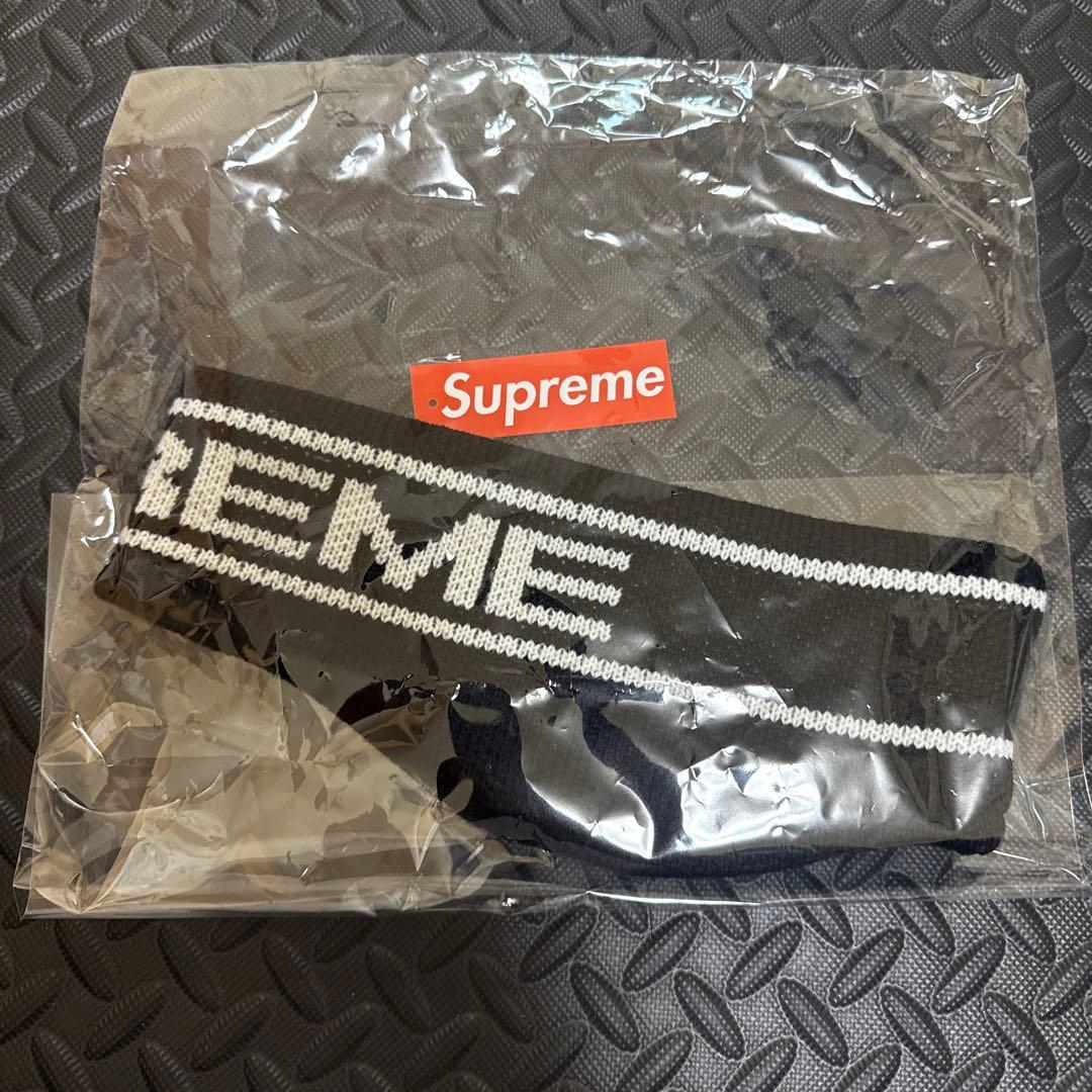 Supreme Contrast Logo Headband Black