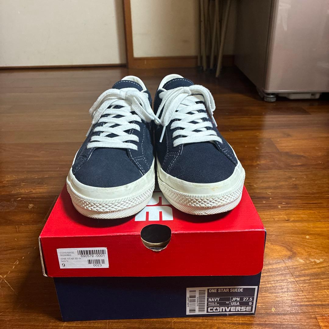 CONVERSE ONE STAR SUEDE ネイビー US 9