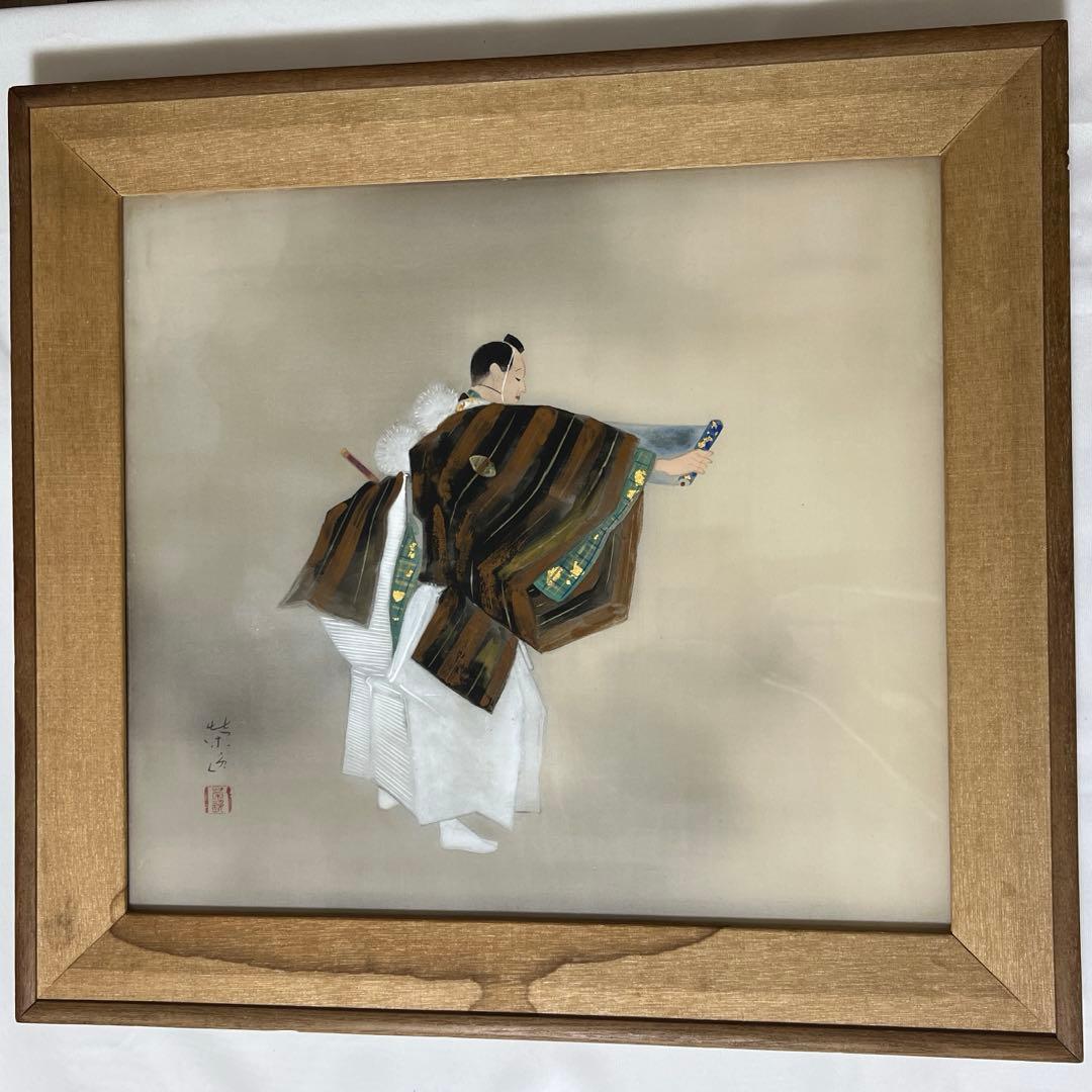 日本画 二井栄逸 勧進帳 弁慶 絹本 能画 真作/二井栄逸/二人静/能画/能舞/祝掛軸/正月掛軸/掛軸☆宝船☆AK-430