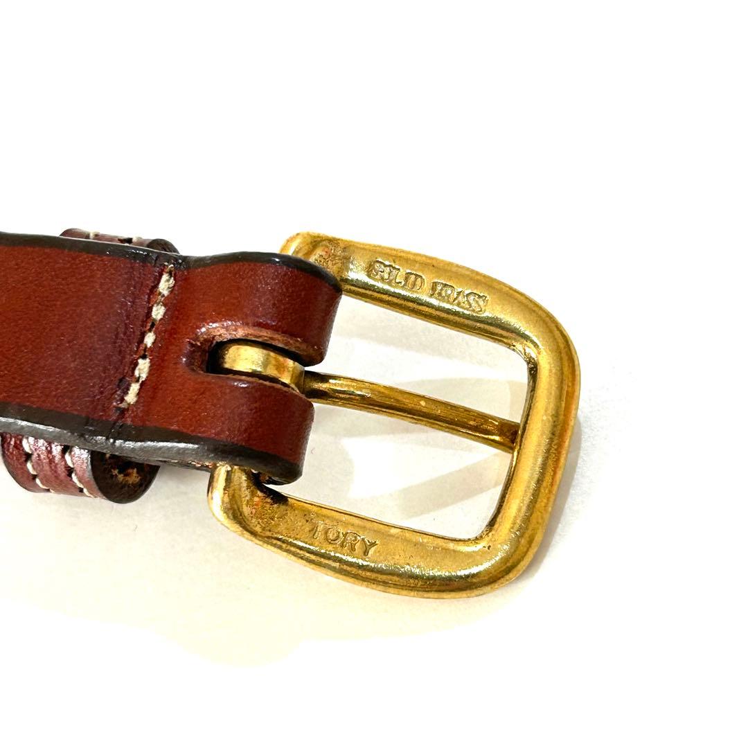 TORY LEATHER トリーレザー ウエスタンベルト ブラウン USA 28