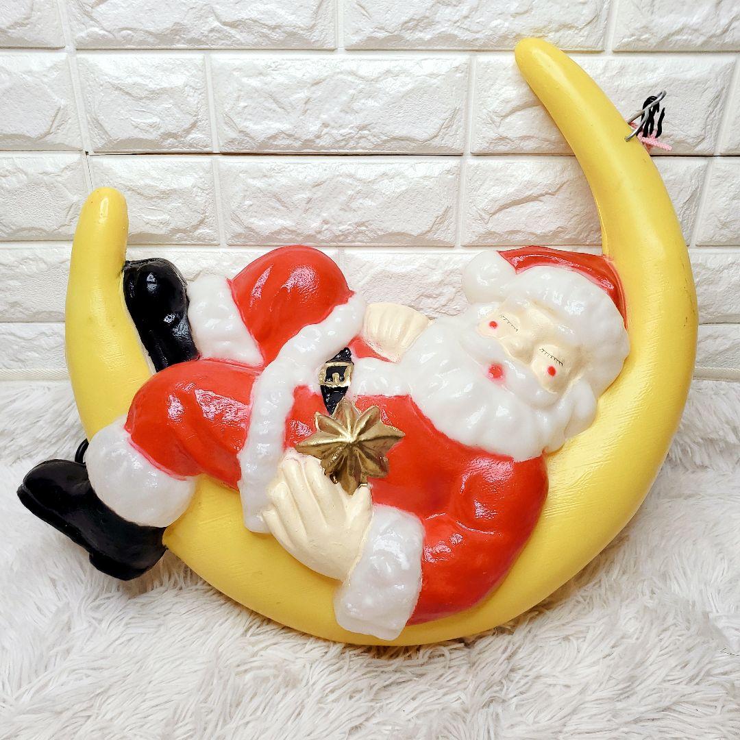 クリスマス用イルミネーションライト 壁掛けサンタクロース 50cm