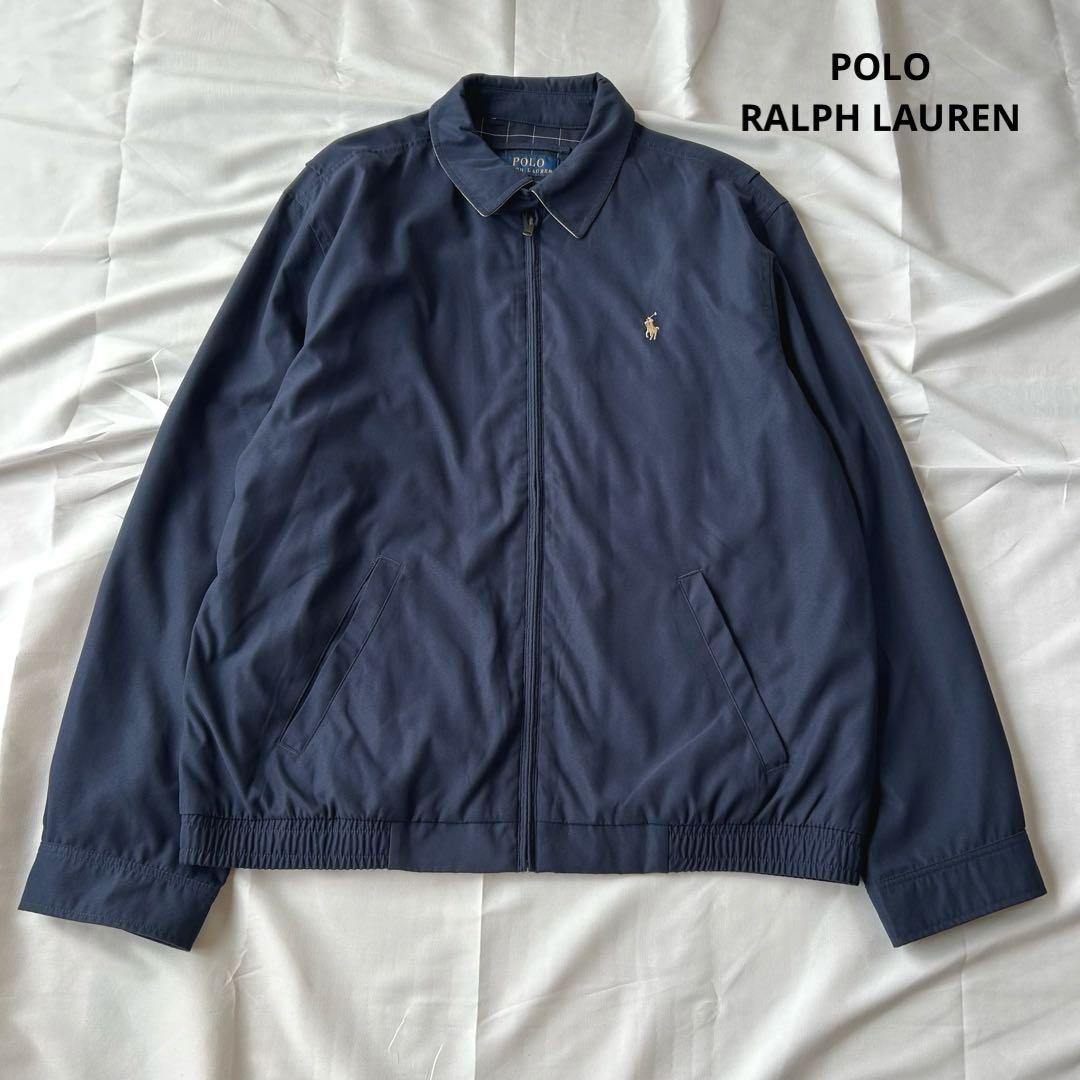 【美品】ポロラルフローレン 現行 スイングトップ ネイビー L ポニー 刺繍ロゴ 美品】ポロラルフローレン 現行 スイングトップ ネイビー L ポニー