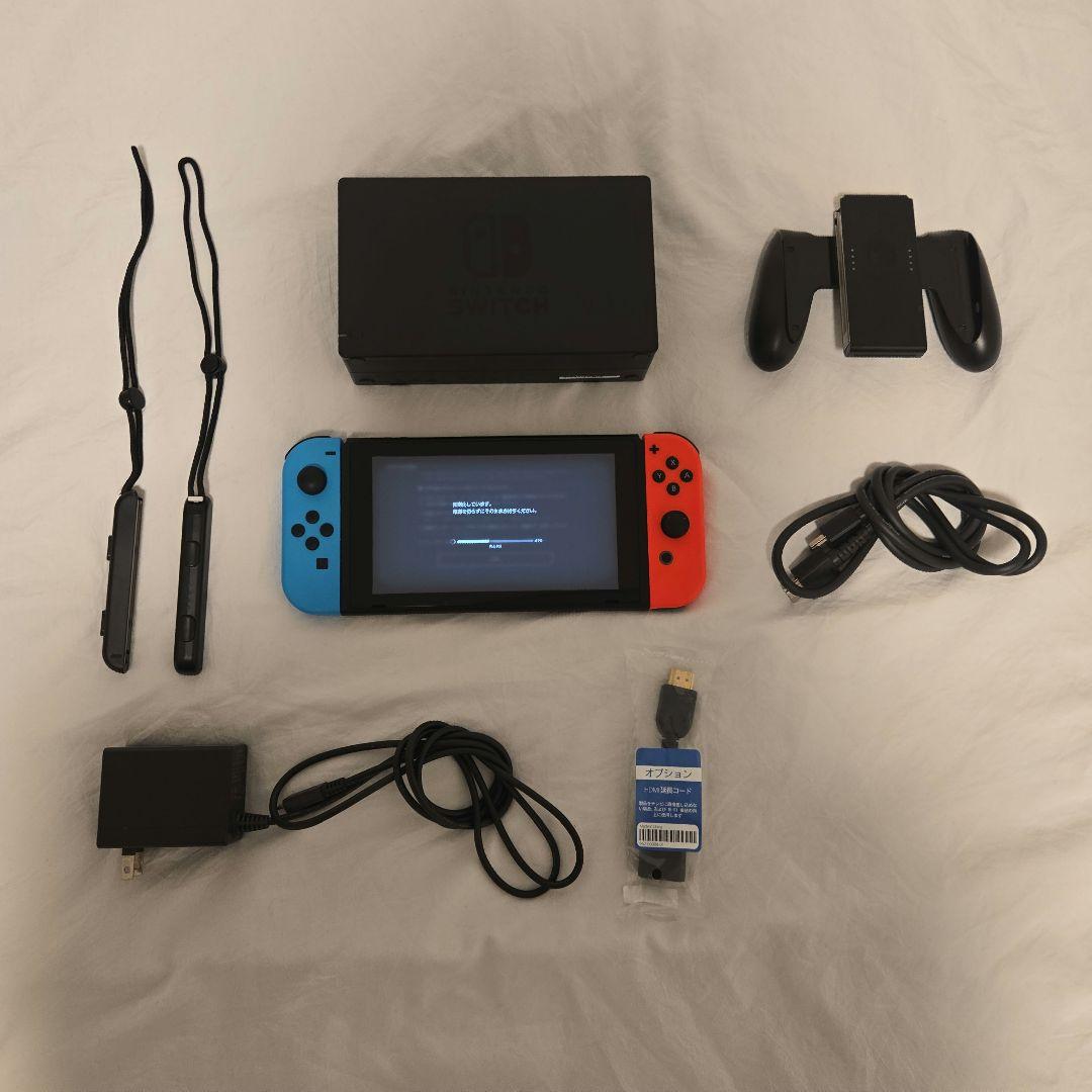 Nintendo Switch 本体 青/赤 Joy-Con付き - メルカリ