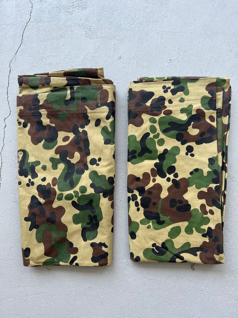 デッド ルーマニア軍幕 希少 アメーバカモ デットストック M47 2枚セット