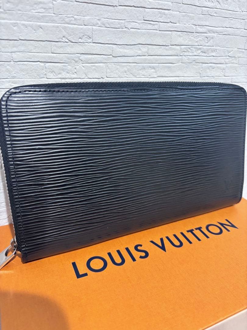 07.メンズ長財布 ルイヴィトン エピ ブラック ジッピーオーガナイザー