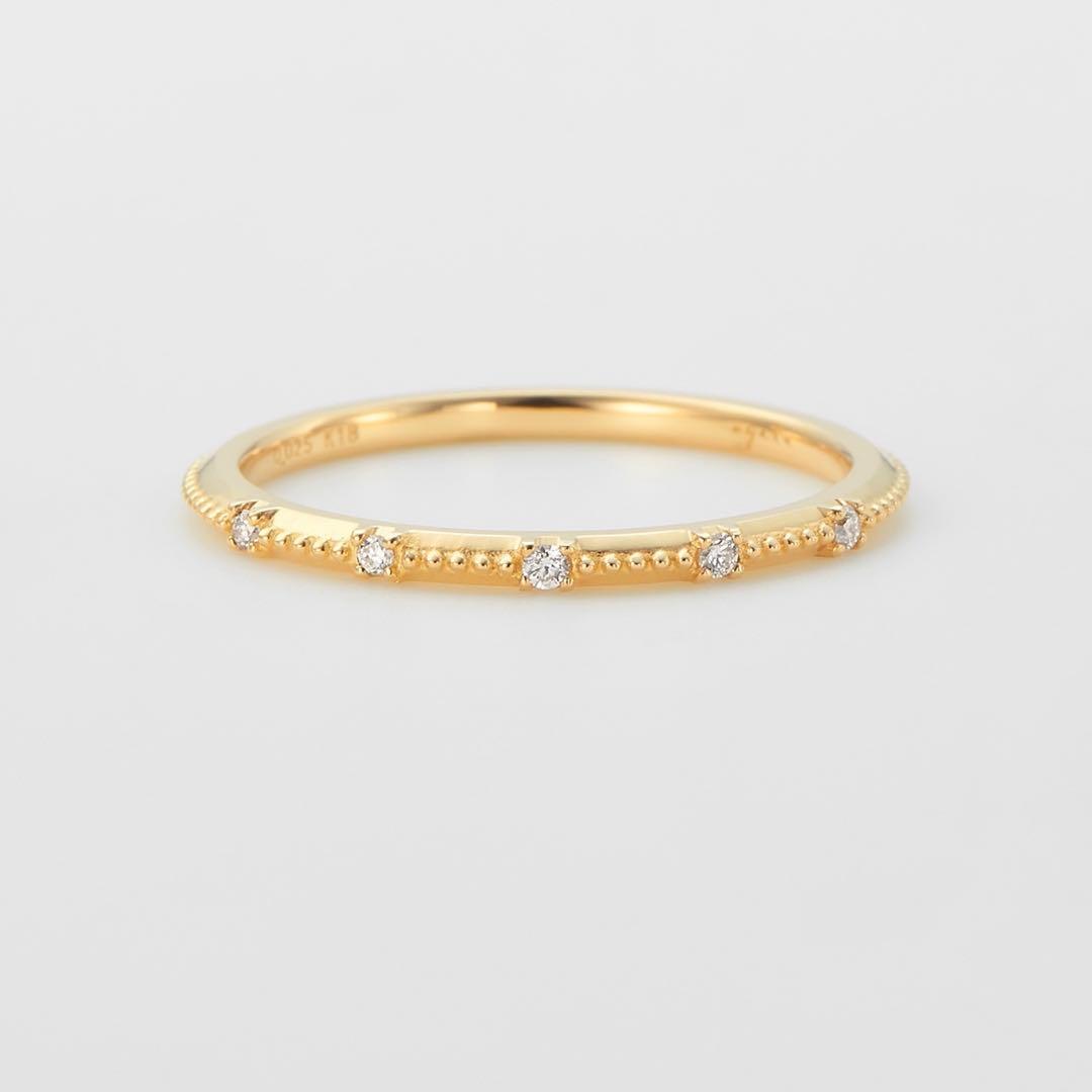 ゴールド ストーン付きリング