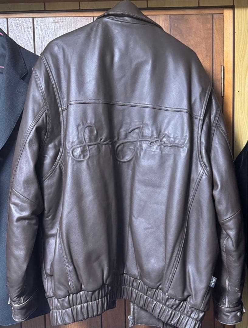 Sean John レザージャケット XL ショーンジョン ブラウン bboy 00's 
