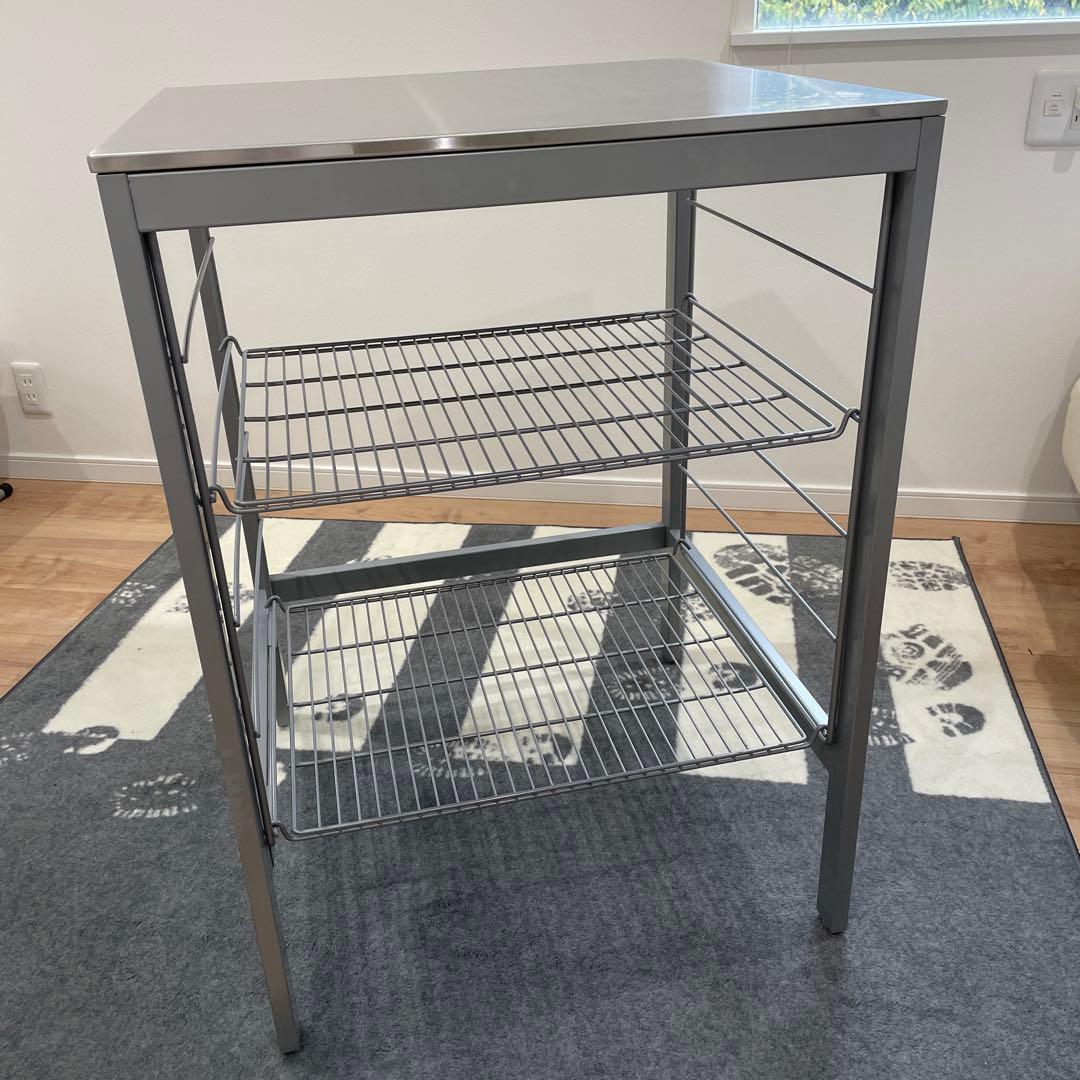 IKEA UDDEN ステンレス製2段キッチンラック