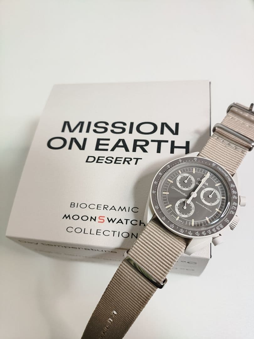 omega swatch mission on earth desert　オメガ