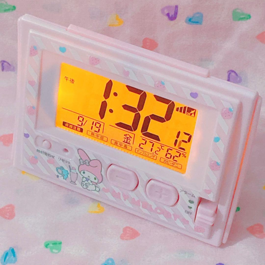 ♡マイメロディ 電波クロック デジタル目覚まし時計 サンリオ レトロファンシー♡