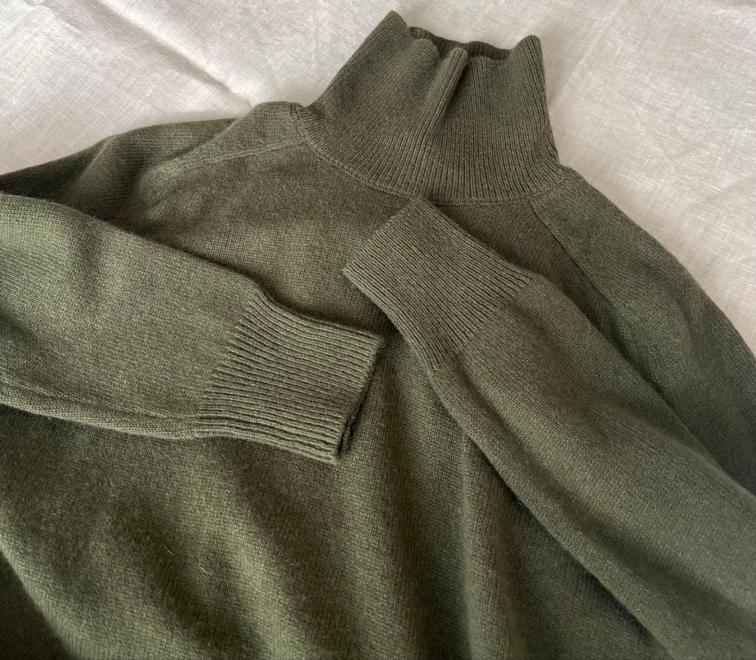 VINCE カシミア　ニット　XS オリーブグリーン　美品