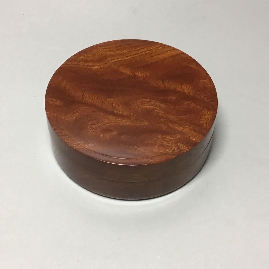 欅上杢　一文字香合　小物入れ　ガラスコート仕上げ