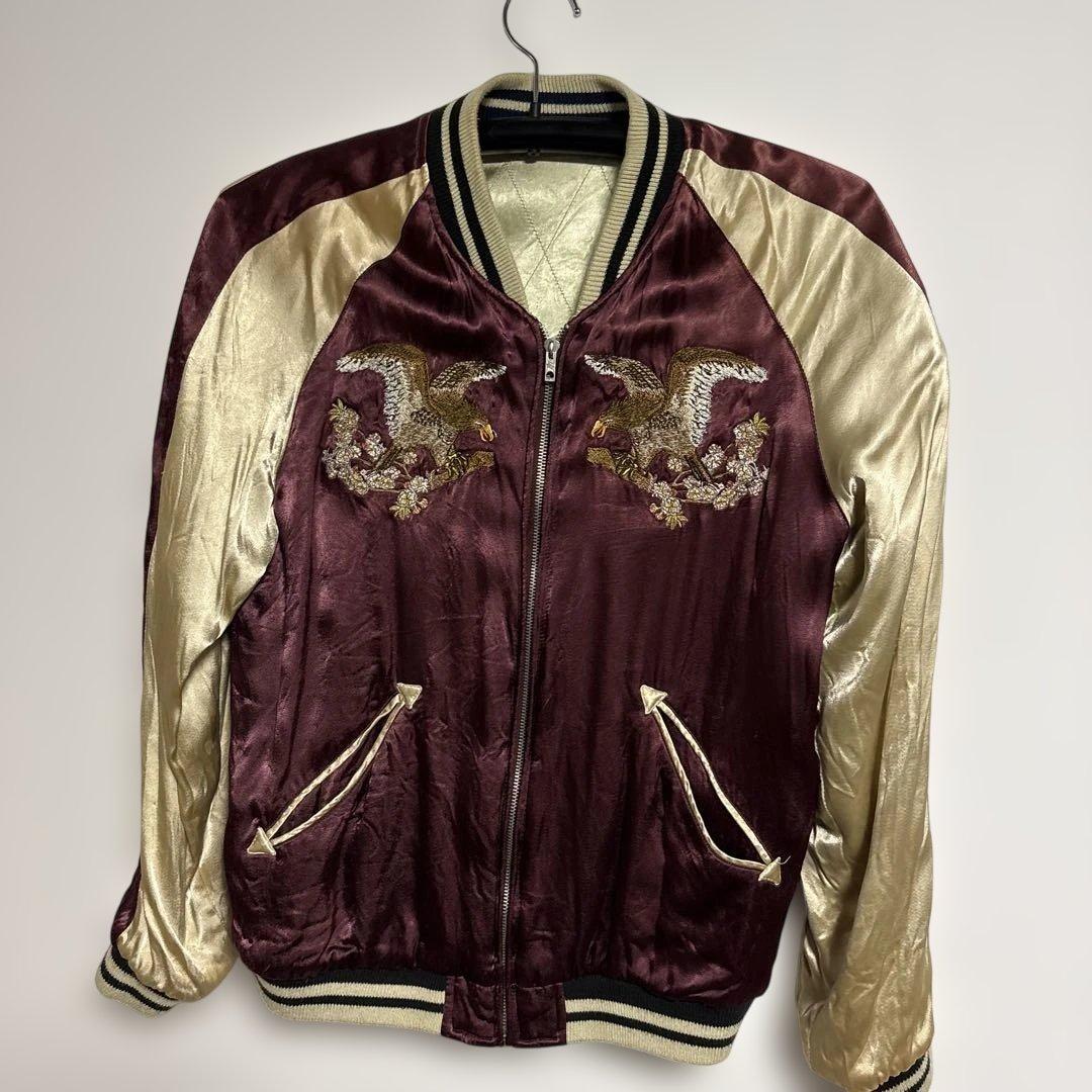 IOLANI スカジャン M バーガンディ/ゴールド スカジャン IOLANI (イオラニ) - メルカリ