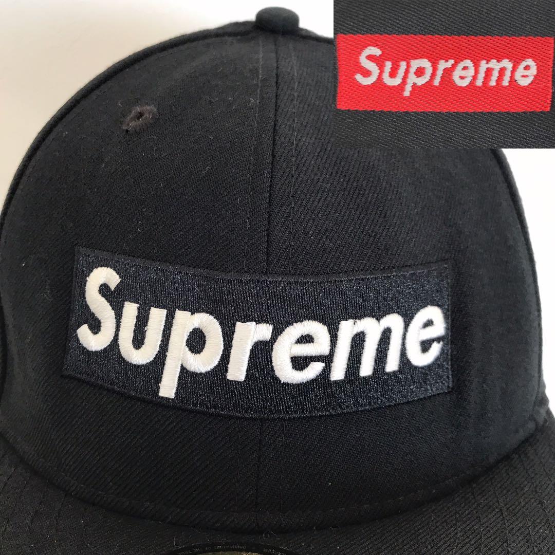 ボックスロゴ シュプリーム（Supreme）ニューエラ キャップ 黒色