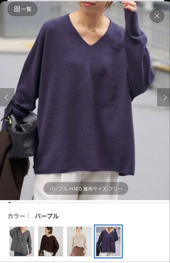 タイムセール IENA Fineニュージーウール Vプルオーバー パープル