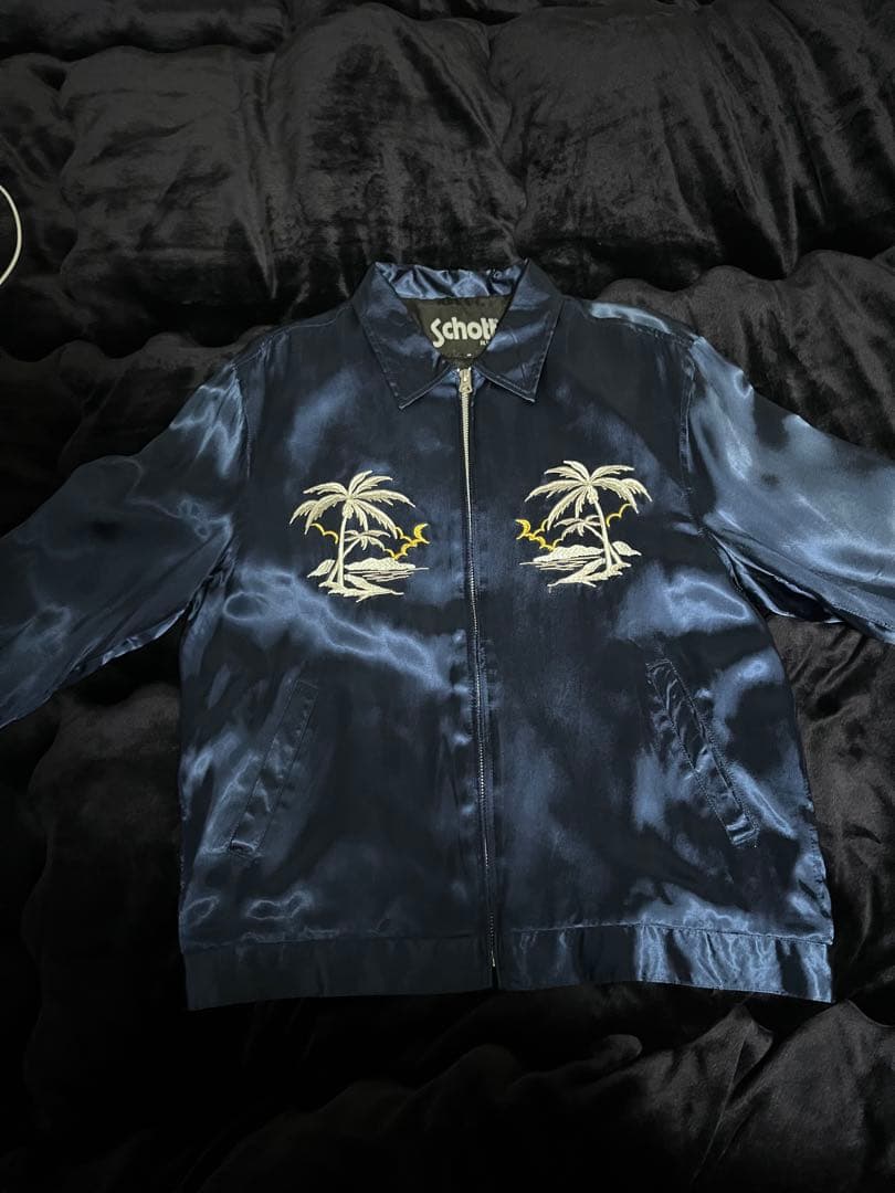 Schott スカジャン M サイズ　ネイビー