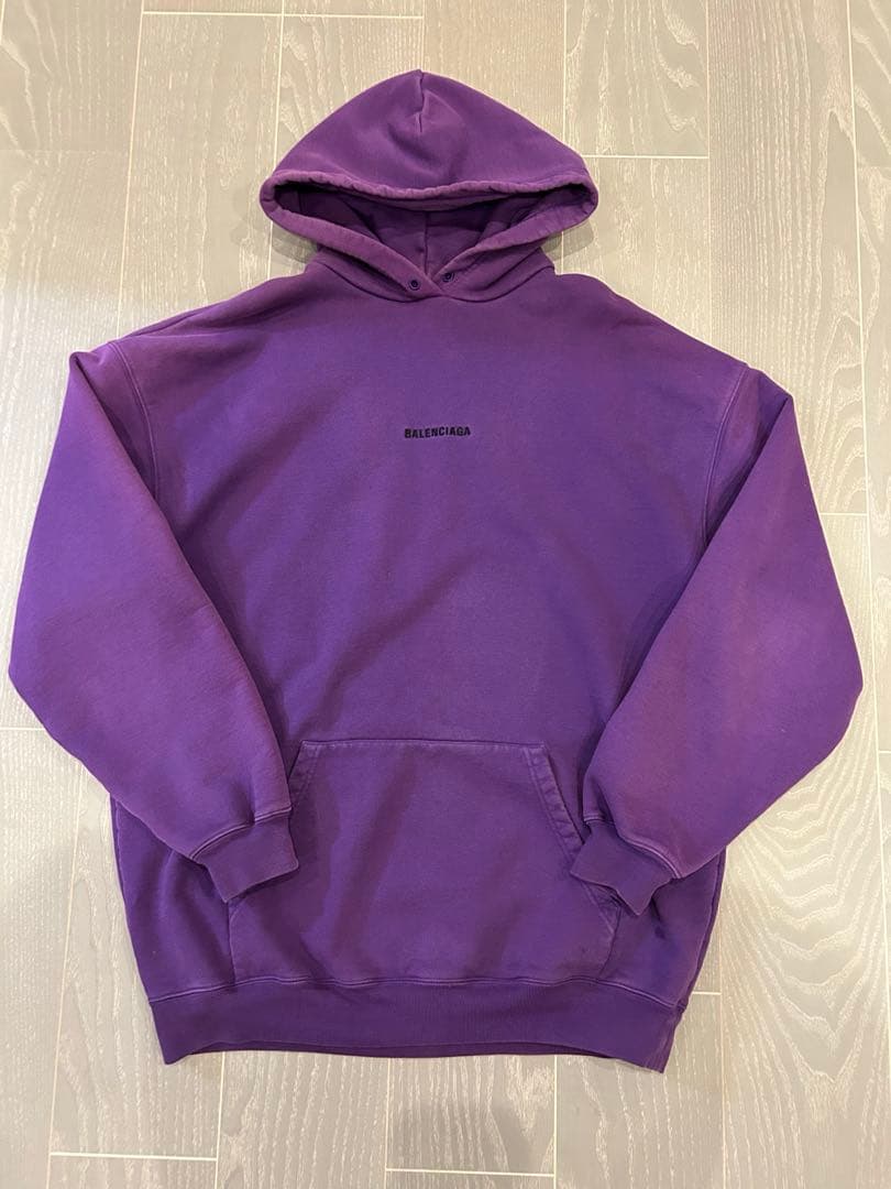 BALENCIAGA 22AW ロゴ刺繍　スウェットパーカー