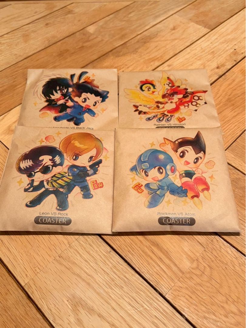 カプコン手塚治虫　コラボ第一弾　コースター 4枚セット　新品未開封 随時更新【グッズの在庫情報】☆記念館ミュージアムショップ☆『CAPCOM