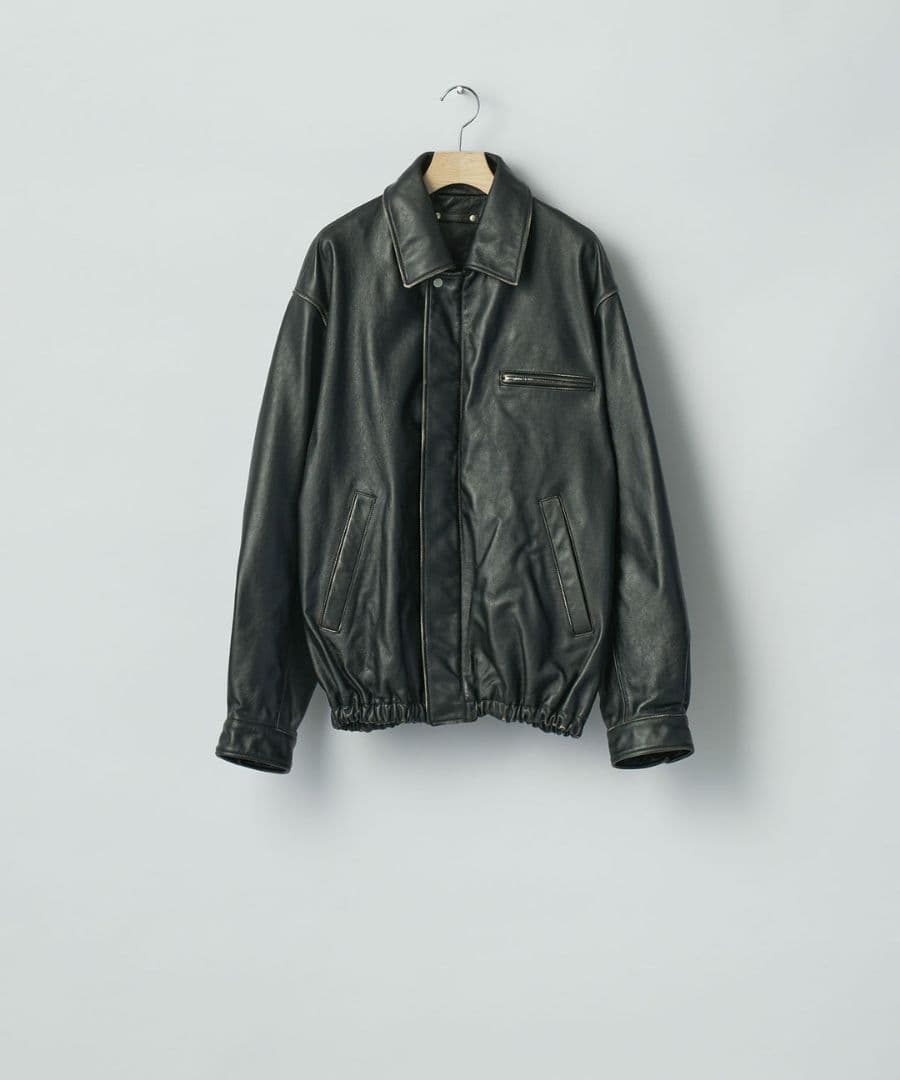 ジャケット・アウター ssstein COW LEATHER VINTAGE ZIP JACKET