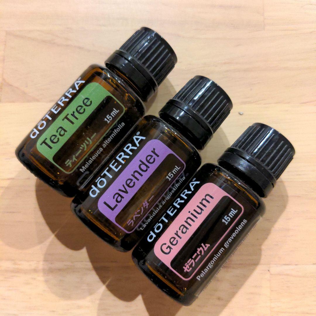 ドテラ　doTERRA　ティーツリー&ラベンダー&ゼラニウム15ml　新品未開封 doTERRA（ドテラ） ゼラニウム 15ml（宅急便で配送） : MONO MARKET