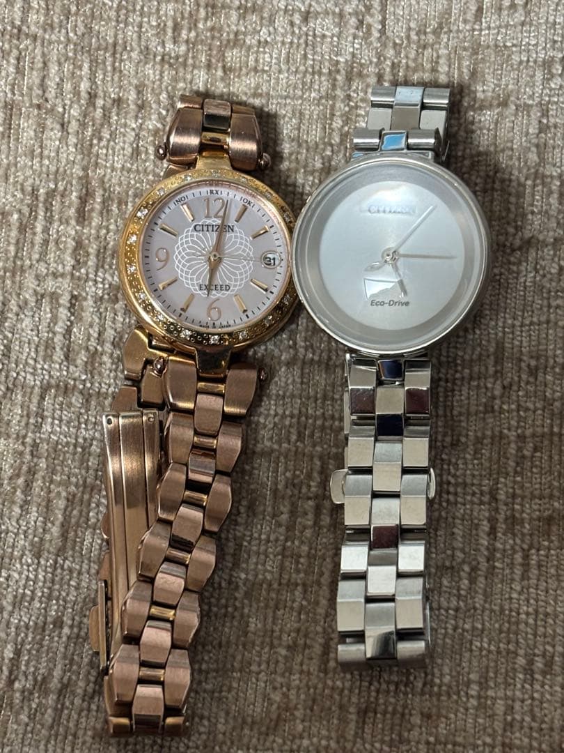 シチズン　電波時計　エクシート　ジャンク　2本