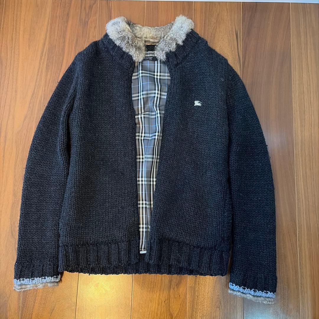 正規品バーバリーブラックレーベルフリースライニング ジップアップジャケット2