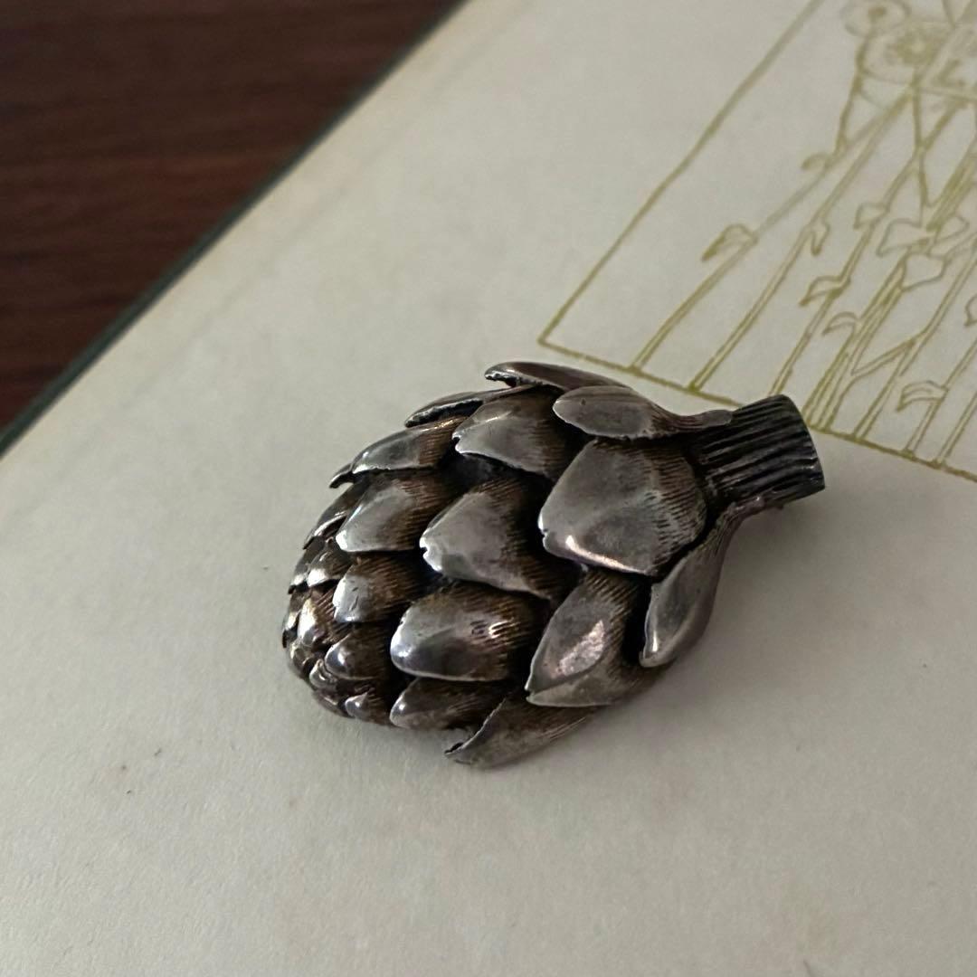 希少＊ヴィンテージ＊ブローチ　アーチチョーク　シルバー　アンティーク
