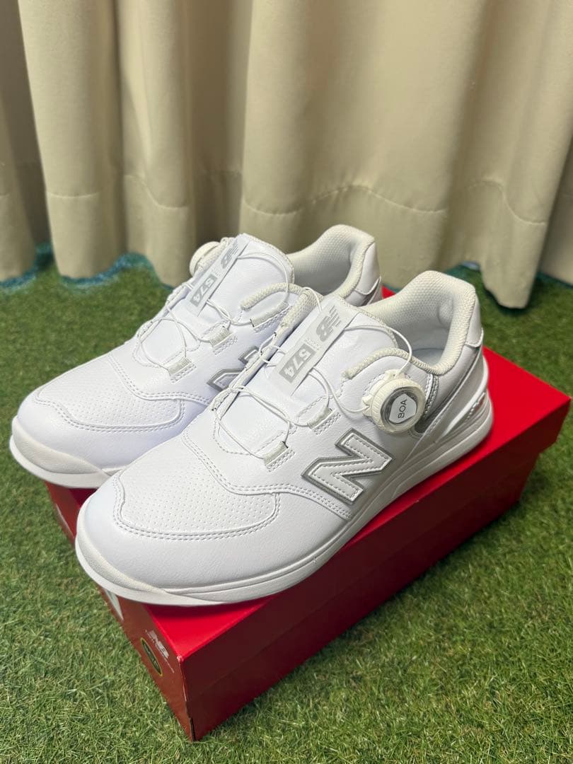 レディース ニューバランス574 ゴルフシューズ 24.5cm スニーカー 女性