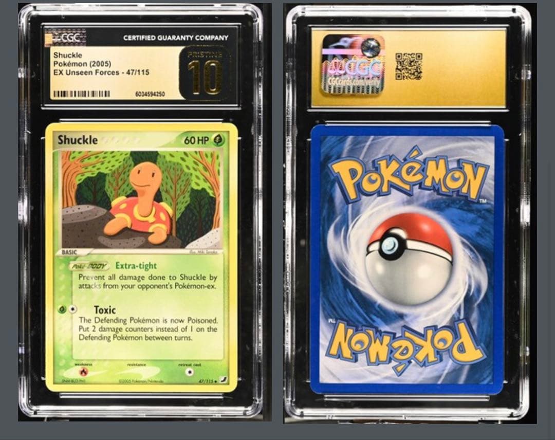 Shuckle ポケモンカード 2005年 CGC 10 Shuckle 2005 EX: Unseen Forces #047/115 Reverse Holo Price Guide