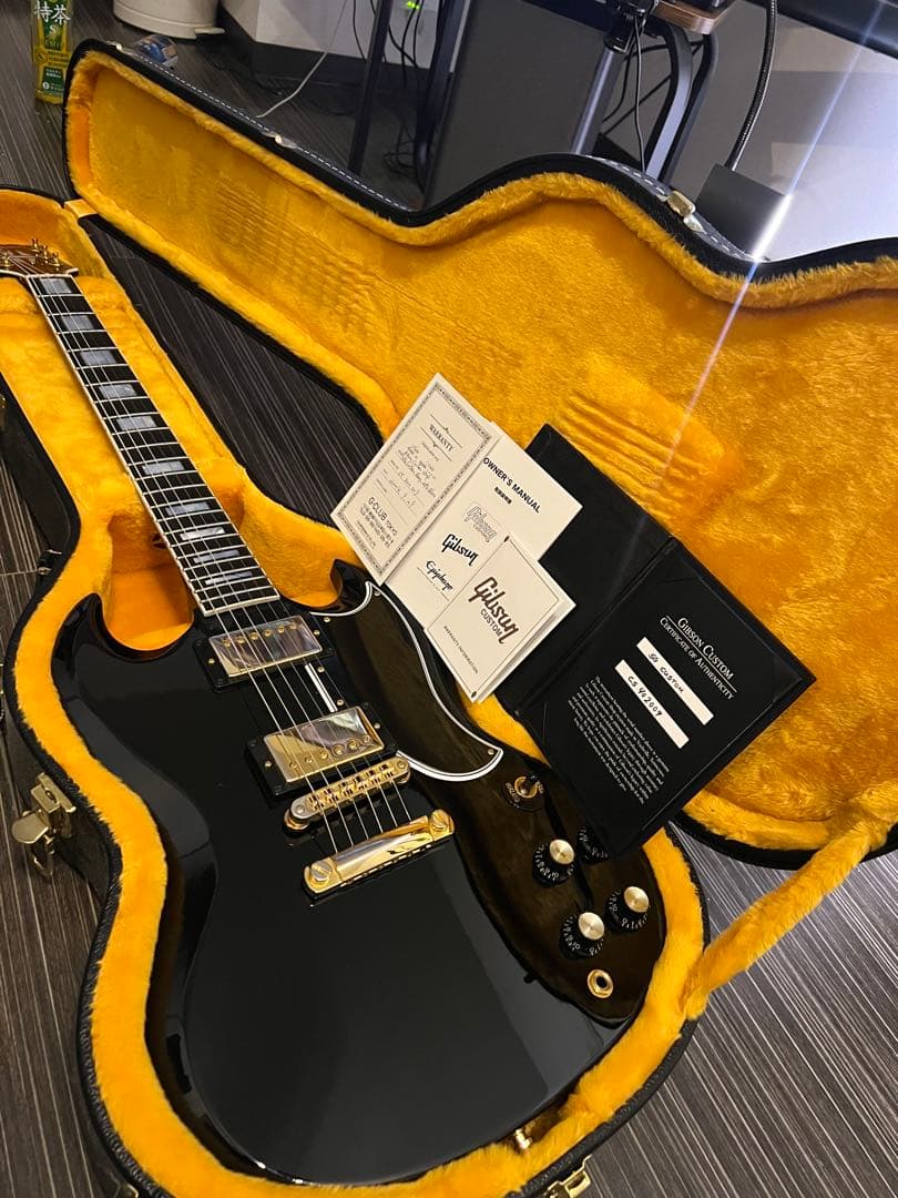 ギター gibson custom shop SG custom ebony