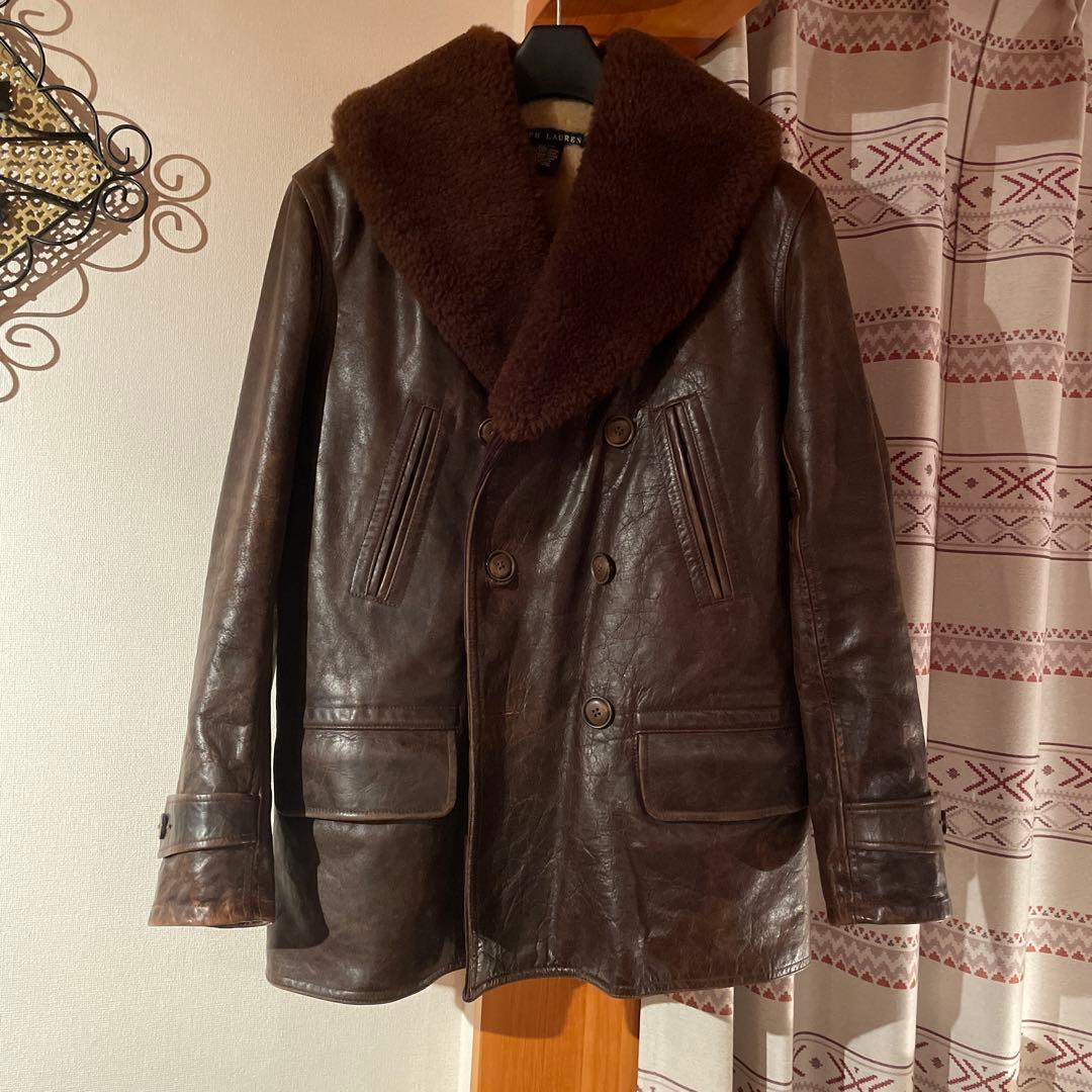 Ralph Lauren ラルフローレン　レザー　カーコート　ムートンコート