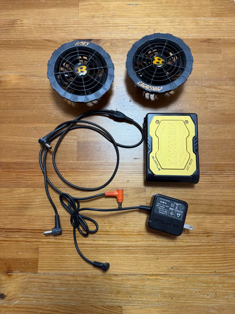 BURTLE AIRCRAFT AC08-22V 空調服用ファンセット バートルエアークラフトAC08バッテリーAC08-1ファンセット