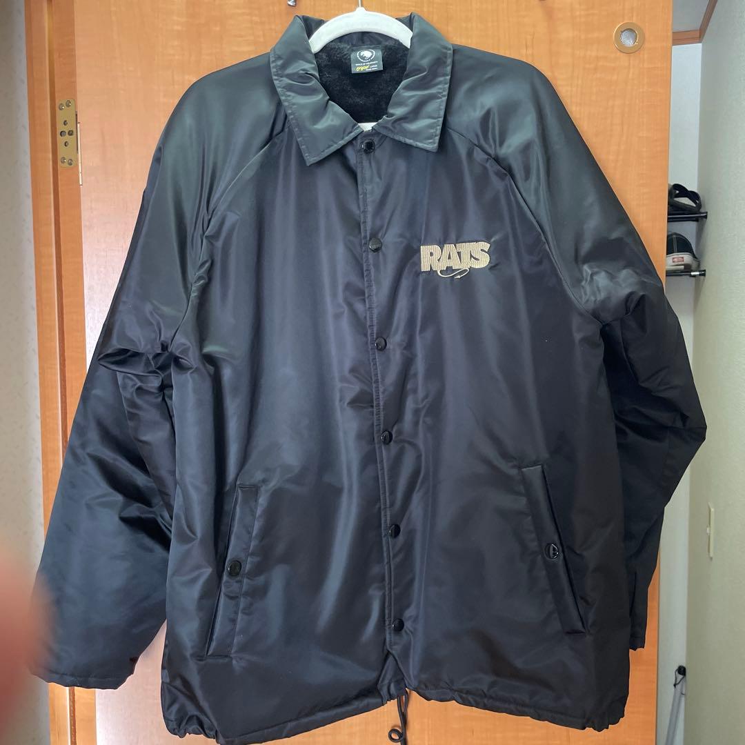 P.A RATS ボアコーチジャケット BLACKx ASHGOLD