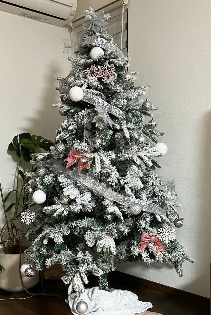 180cm クリスマスツリー スノータイプ 中古