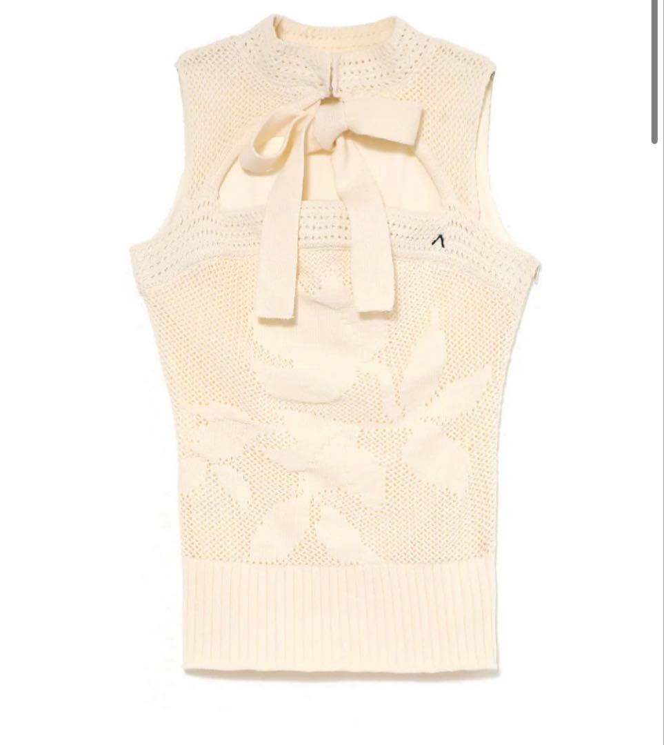 即日発送ホワイトViolet ribbon tops 新品タグ付き