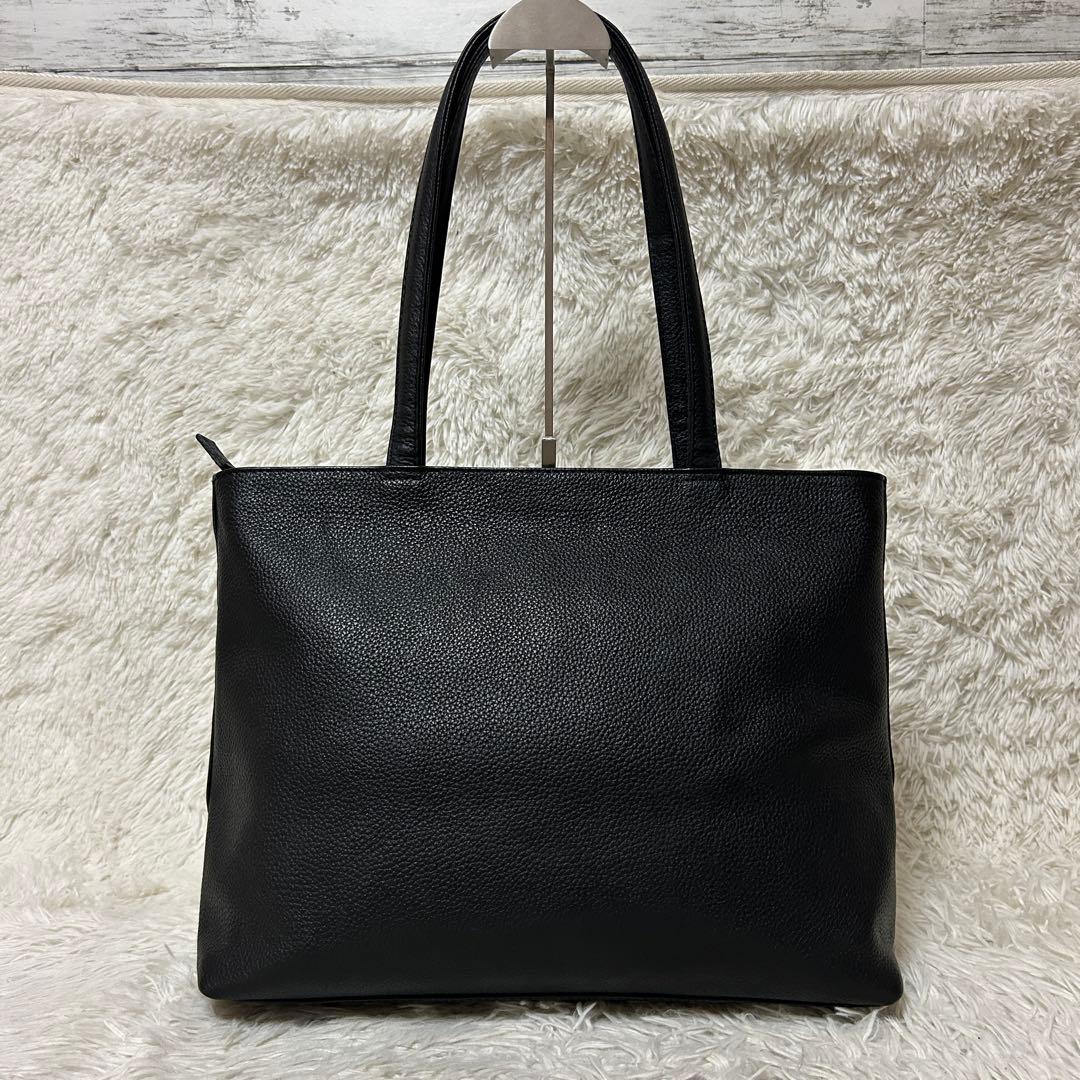 ⭐️極美品⭐️ハッシュタグ トートバッグ ハンドバック ビジネス 肩掛け ブラック レザートート ブラック – HushTug