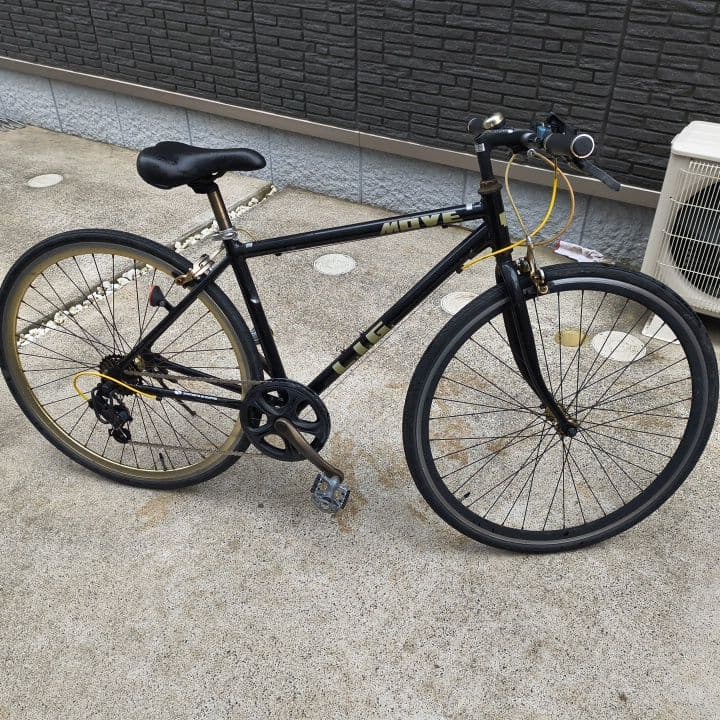 LIG MOVE クロスバイク 7段変速タイヤサイズ700×28C直接受け渡し可 オオトモ クロスバイク自転車 シマノ7段変速ギア 軽量 アルミフレーム